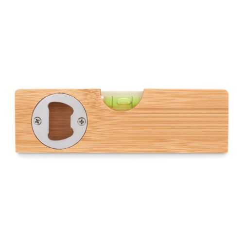 Bamboo spirit level with bottle opener - Image 3